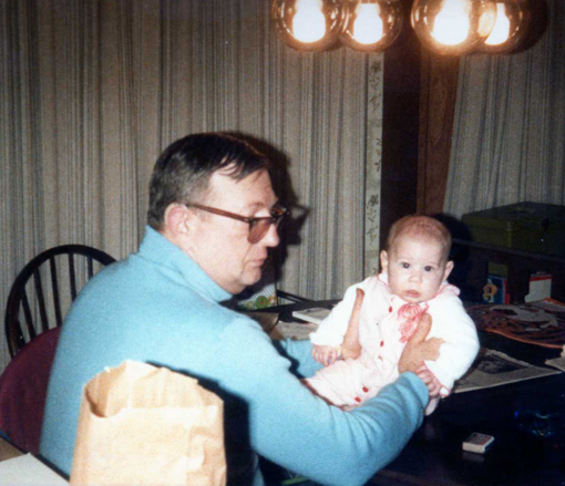 Dominick as a Baby with his Dad