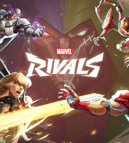 A background from the game shows that Marvel rivals logo in the center. Around it are various characters including Black Panther, Magik, Thor, and part of Rocket.